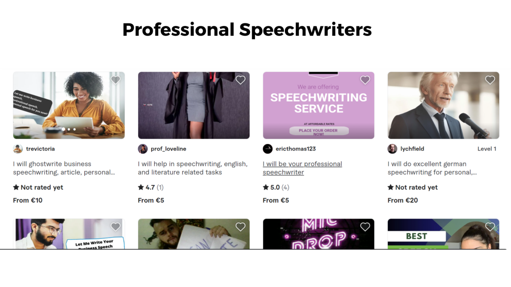 can you pay someone to write a speech for you