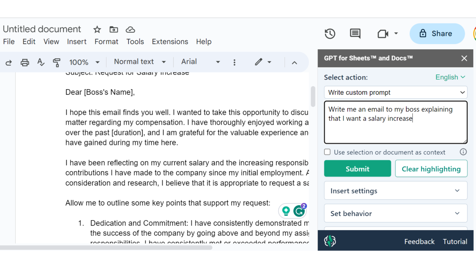 How to use ChatGPT in Google Docs - Conor Martin